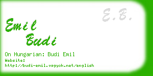 emil budi business card